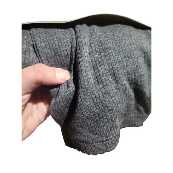 NWT warm essentials by cuddl duds retro rib gray leggings size large - Picture 3 of 3